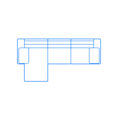 Furniture Sectional Sofas Arena Sectional Chaise Outline Svg File, Free Vectors File